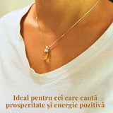 Pandantiv Argint cu Citrin - Energia si Stralucirea Naturii, 24mm
