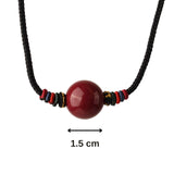 Colier cu pandantiv 16mm din cinabru natural -  Amuleta de vindecare spirituala impotriva chakrei rele, pandantiv reglabil