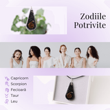  Pandantiv orgonic cu Turmalina Neagra in forma de Lacrima - Pentru purificare emotionala - Absorba Energie Negativa