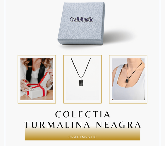 Colier Ajustabil cu Pandantiv din Turmalina Neagra Naturala 25-30mm