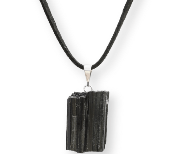 Colier Ajustabil cu Pandantiv din Turmalina Neagra Naturala 25-30mm