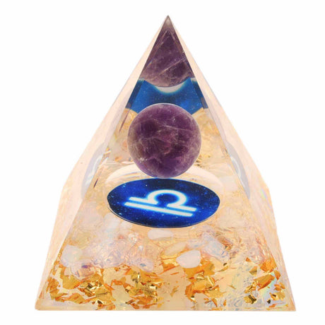 Piramida de Energie Orgonica cu Cristale de Vindecare specifice a Zodiilor pentru Relaxare, Meditatie si Ornament