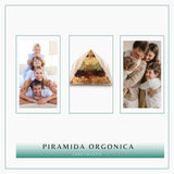 Piramida de 6 cm cu Pietre de Cuart Transparent, Citrin, Granat si Aventurin Verde - Prosperitate si Echilibru.