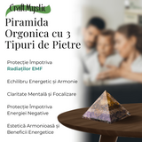 Piramida Orgonica pentru Protectie Energetica, Vindecare si Meditatie - Dimensiune 70-75 mm