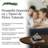 Piramida orgonica cu 3 tipuri de pietre naturale - Armonie si Energie