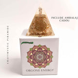 Piramida Orgonica cu Citrin Natural 80-90 mm - Prosperitate si Energie Pozitiva