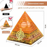 Piramida Orgonit 8.5 cm pentru energie pozitiva, echilibrare spirituala si protectie impotriva emisiilor electromagnetice