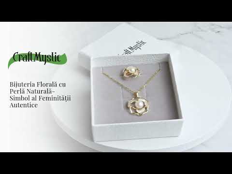 Bijuterie inspirata de natura – Inel floare de camelie cu perla si scoica