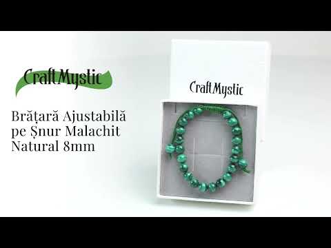 Bratara Reglabila cu Malachit Natural de 8mm - Energie de Vindecare si Protectie