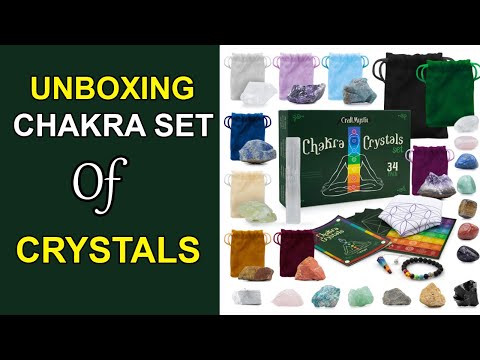 Cristale Naturale si Pietre Naturale Vindecatoare Chakra - Set complet din 34 Piese pentru meditatie, spiritualitate - Selenit, Lapis, Citrine, Ametist