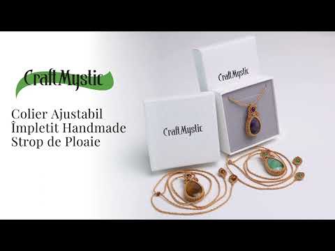 Colier Ajustabil Handmade cu Ametist "Strop de Ploaie" – Maro, Lungime Maxima 45 cm