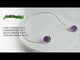 Colier Choker Argintiu cu Piatra Naturala Ametist Druzy - Protecte si Energie Positiva