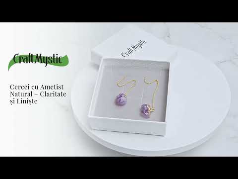 Claritate si Liniste – Cercei cu Ametist Natural