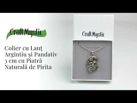 Colier Rafinat cu Piatra Naturala de Pirita 3-4 cm - Imbogateste-ti Viata cu Puterea Piritei