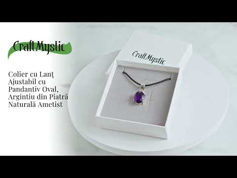 Colier Ametist Fatetat Oval – Claritate Mentala si Echilibru