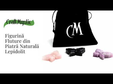 Figurina Fluture din Lepidolit Natural, 5 cm - Promoveaza Calm si Echilibru Emotional