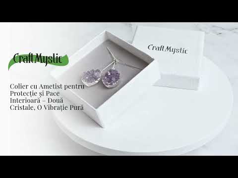 Doua cristale, o vibratie pura – Colier cu ametist pentru protectie si pace interioara