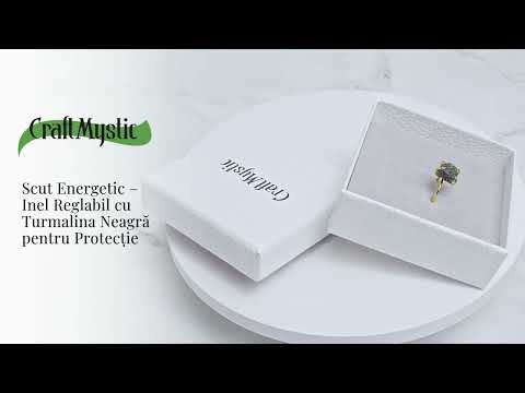 Scut energetic – Inel reglabil cu Turmalina Neagra pentru Protectie