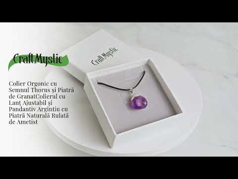Colier cu Piatra Rulata de Ametist Natural – Calm si Protectie Spirituala