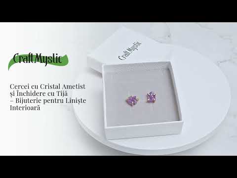 Puterea Linistii – Cercei cu Ametist si Inchidere cu Tija