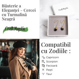 Radacinare si Eleganta – Cercei cu Turmalina si Lant Subtire