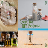 Set 60 de sticlute cu dop de pluta - Sticle miniatura cu capace si accesorii  - Mini borcane din sticla transparenta – Mini sticlute decorative pentru nunti, botezuri, potiuni, proiecte craft DIY
