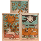 Set 3 Tapiserii cu semne spirituale, soare, luna, stea, – Pentru yoga, meditatie, decorarea camerei