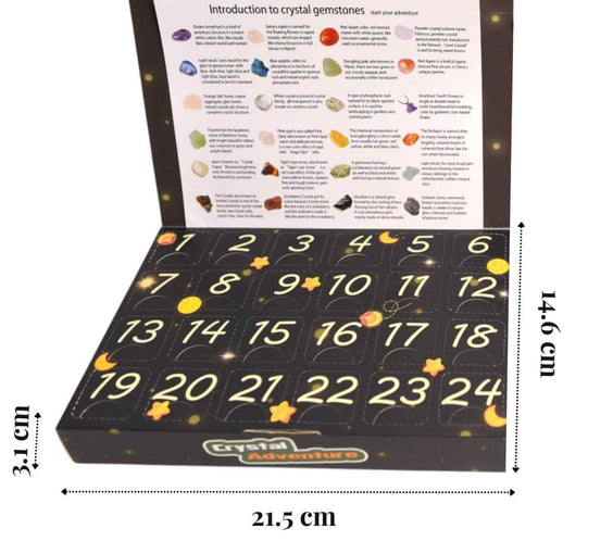 Calendar Advent cu Pietre Naturale tematica Aventura – Bucurie si Magie intr-un set