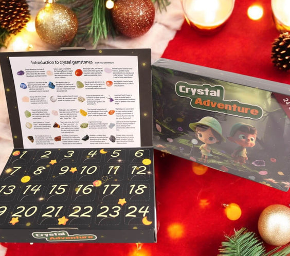 Calendar Advent cu Pietre Naturale tematica Aventura – Bucurie si Magie intr-un set