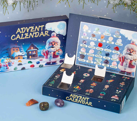 Calendar Advent cu Pietre Naturale – Bucurie si Magie de Craciun