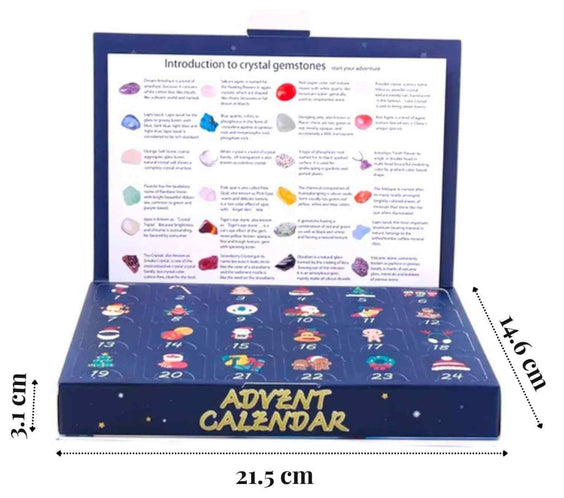 Calendar Advent cu Pietre Naturale – Bucurie si Magie de Craciun