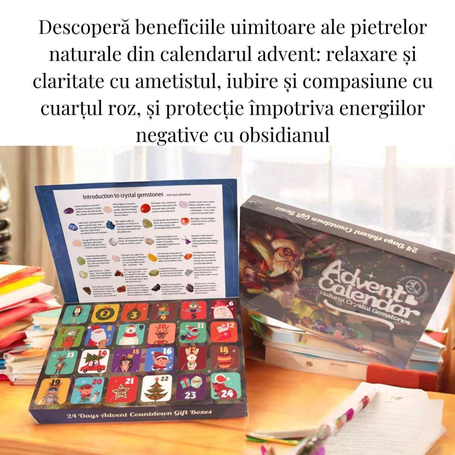 Calendar Advent cu Pietre Naturale – Magie si Aventura pentru Copii