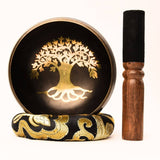 Bol Tibetan Cantator 9.5 cm model arborele vietii Setul complet pentru meditatie si vindecare Relaxare profunda si echilibru energetic