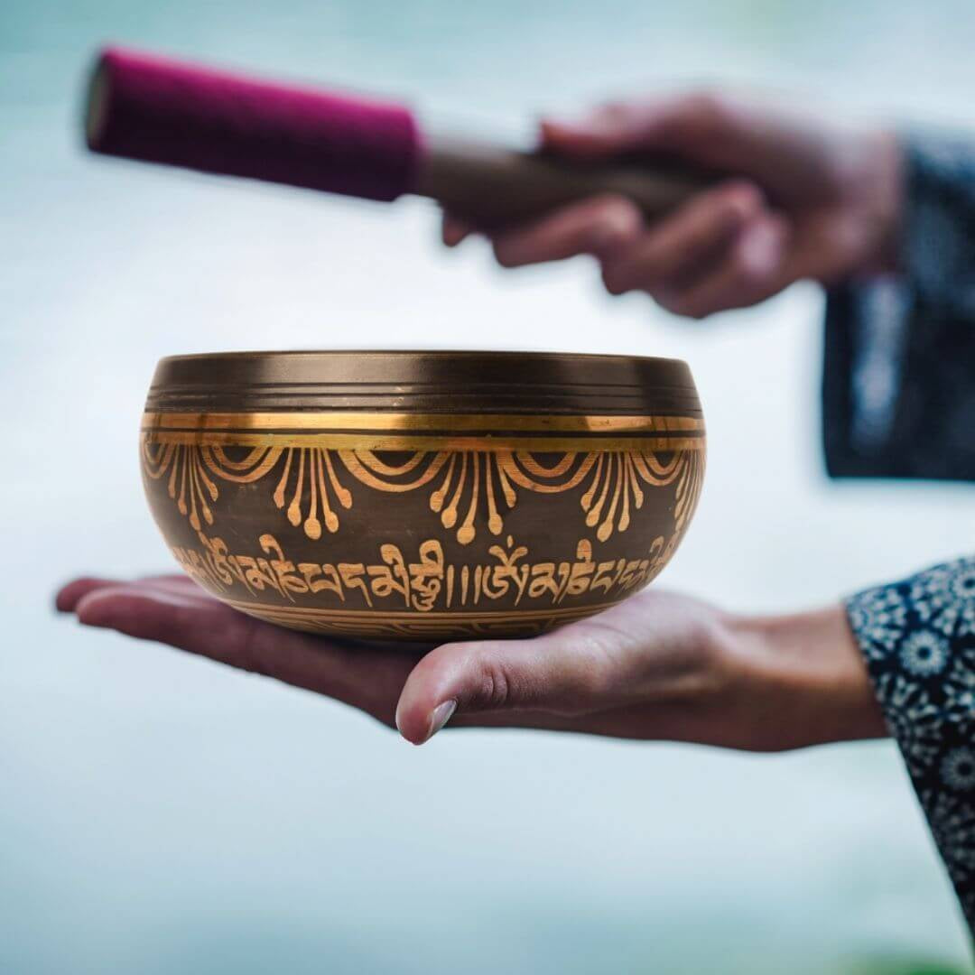 Bol Tibetan Cantator 9.5 cm model arborele vietii Setul complet pentru meditatie si vindecare Relaxare profunda si echilibru energetic