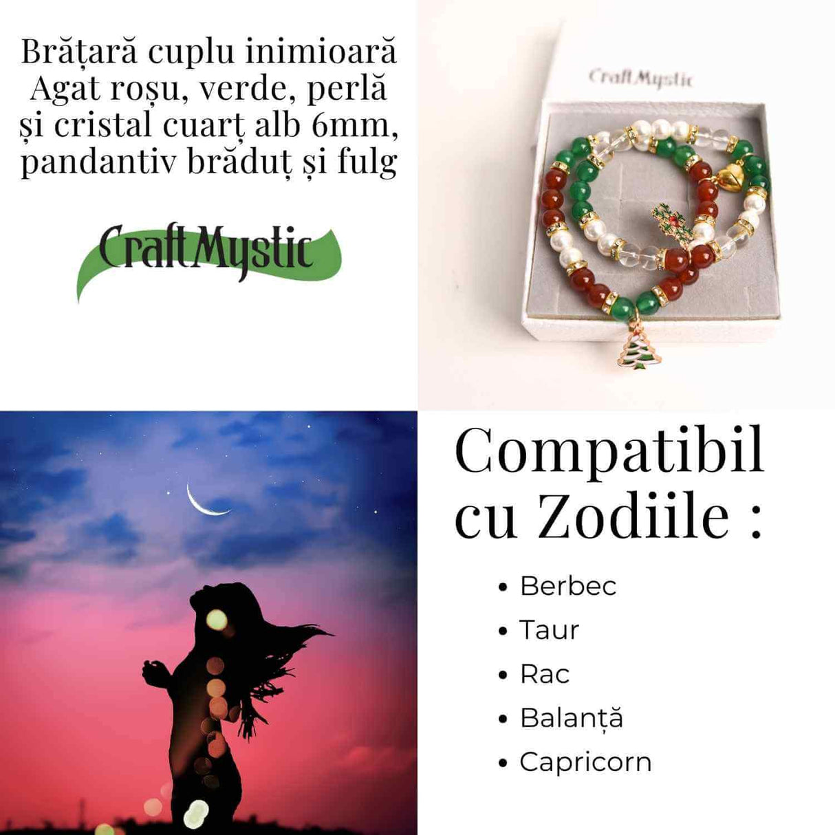 Set bratari cuplu pietre naturale - dragoste si armonie