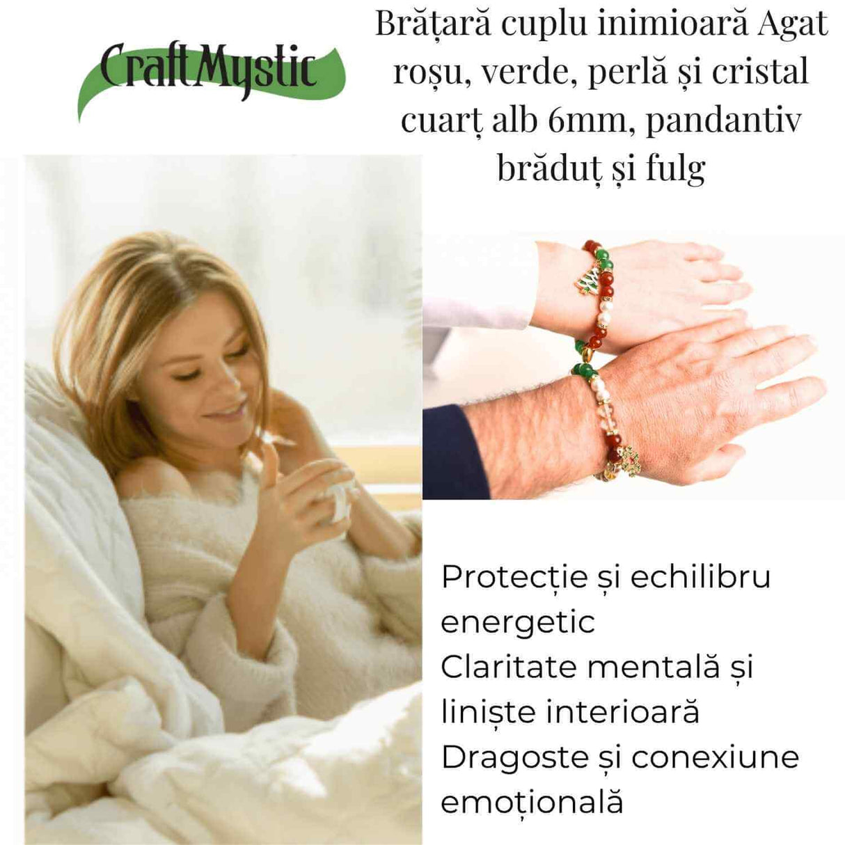 Set bratari cuplu pietre naturale - dragoste si armonie