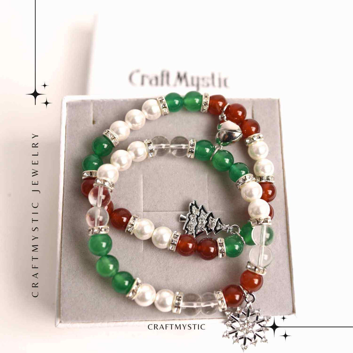 Set bratari cuplu naturale cu Agat, perla si cristal - iubire si echilibru