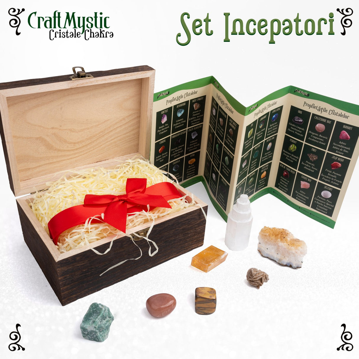 Set Premium cristale si pietre de manifestare pentru manifestare - Pietre autentice intr-o cutie deosebita