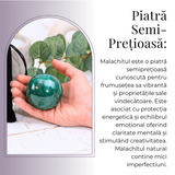 Sfera de Malachit Natural 55-60 mm, 350-400 gr - Patrunde in Miezul Beneficiilor Naturii