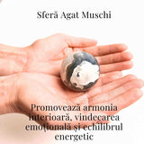 Sfera Agat muschi (Moss Agate) 50-55 mm - Echilibru si Conexiune cu Natura