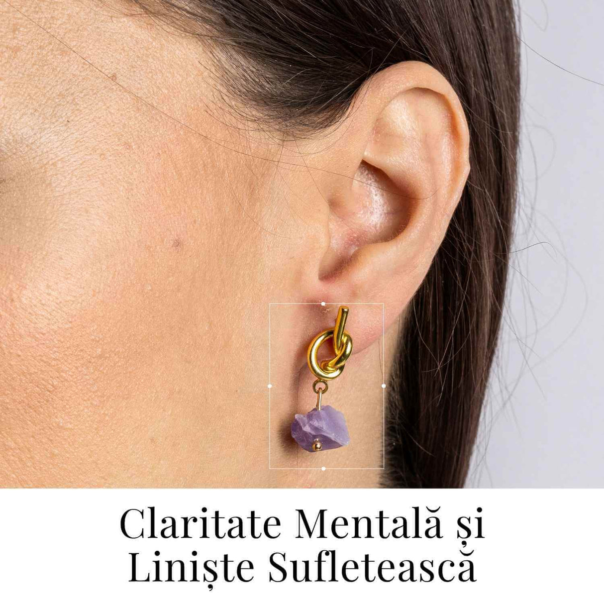 Talisman al Claritatii – Cercei cu Ametist si Nod Elegant