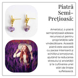 Talisman al Claritatii – Cercei cu Ametist si Nod Elegant