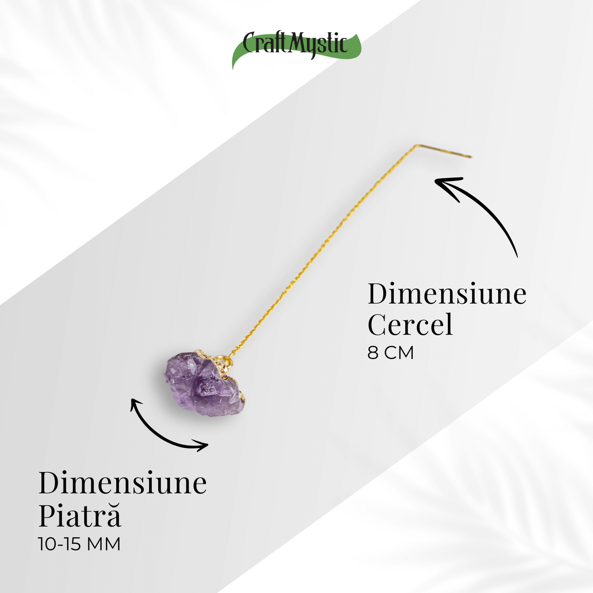 Claritate si Liniste – Cercei cu Ametist Natural