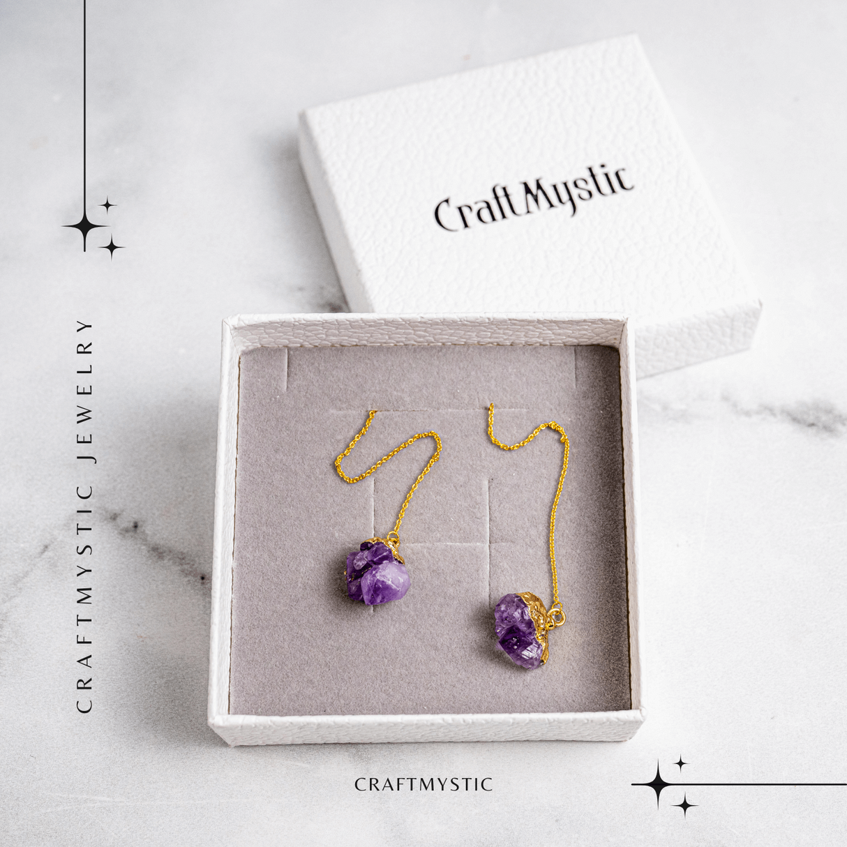 Claritate si Liniste – Cercei cu Ametist Natural