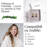 Claritate si Liniste – Cercei cu Ametist Natural