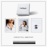 Doua cristale, o vibratie pura – Colier cu ametist pentru protectie si pace interioara