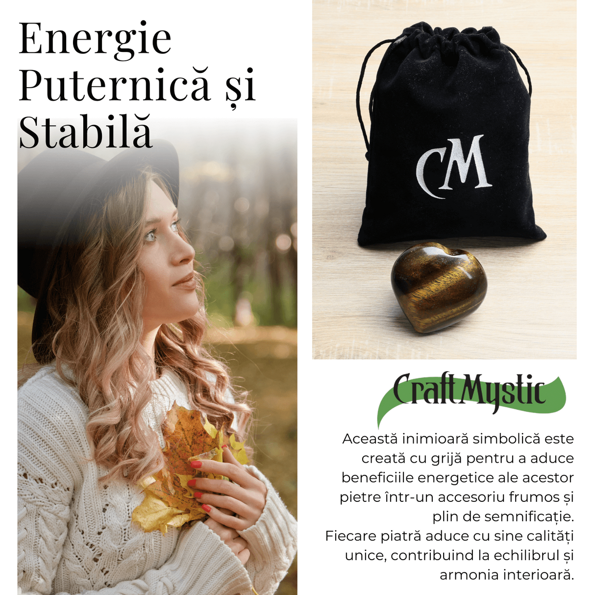 Inima Sculptata Manual de 48-53mm din Ochi de Tigru Natural