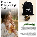 Inima Sculptata Manual de 48-53mm din Ochi de Tigru Natural