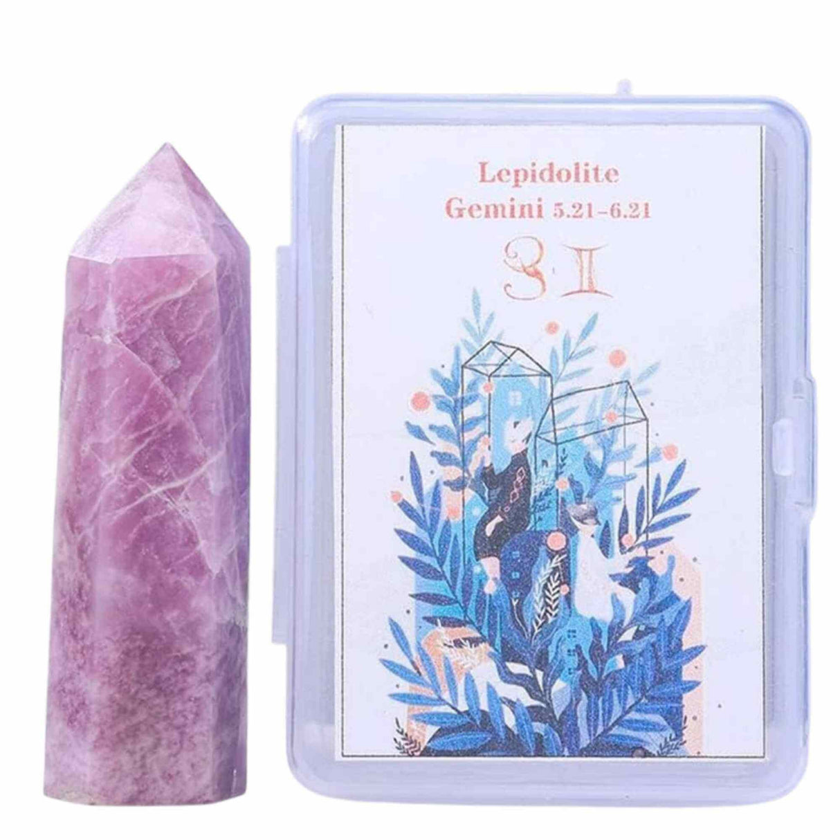 Varf de Cristal 6 cm pentru cele 12 zodii - Pietre semipretioase specifice zodiei - Un cadou deosebit