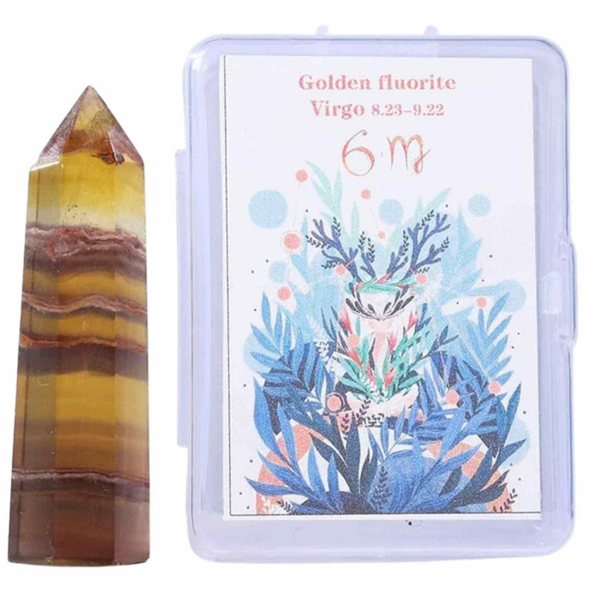 Varf de Cristal 6 cm pentru cele 12 zodii - Pietre semipretioase specifice zodiei - Un cadou deosebit